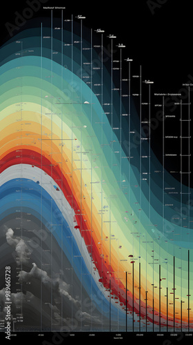 Detailed Infographic Depicting the Distribution and Use of HF Frequency Bands photo