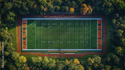 Aerial View of a Football Field photo