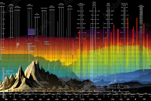 Detailed Infographic Depicting the Distribution and Use of HF Frequency Bands photo