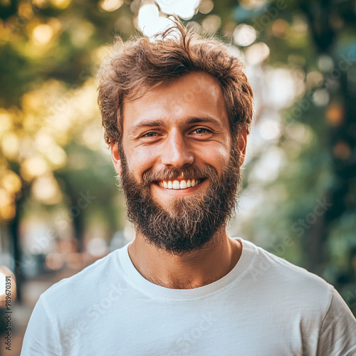 Portrait of cheerful young man