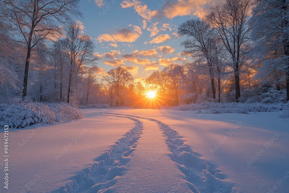 Snowy Path in Winter Snowy Path in Winter