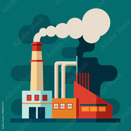 Smoking factory pipe