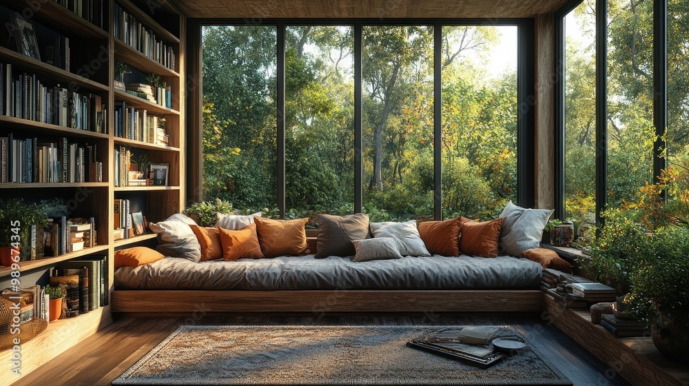 Cozy Reading Nook with a View Cozy Reading Nook with a View