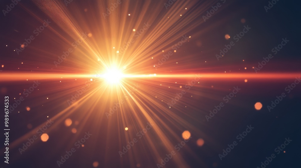 Radiant Sunburst with Intense Lens Flare Illuminating Scene - Abstract Light Source Background Radiant Sunburst with Intense Lens Flare Illuminating Scene - Abstract Light Source Background