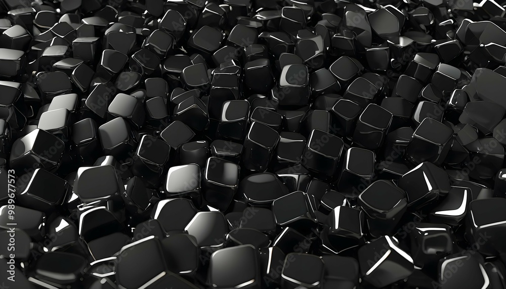 Shiny Black 3D Artistic Background Shiny Black 3D Artistic Background