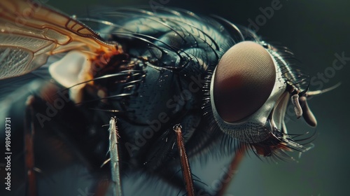 Close up of fly generative ai