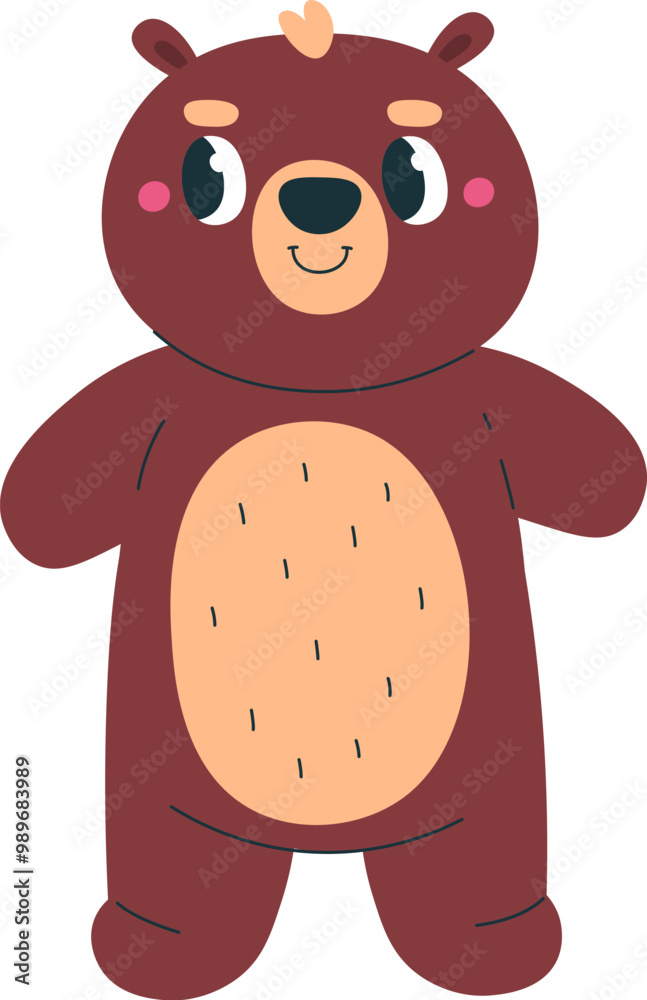 Fototapeta premium Childish Bear Handdrawn