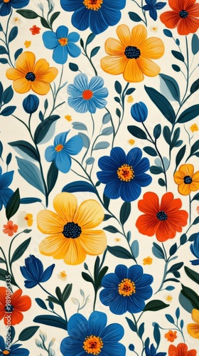 Bold Filipino piña fabric-inspired floral pattern