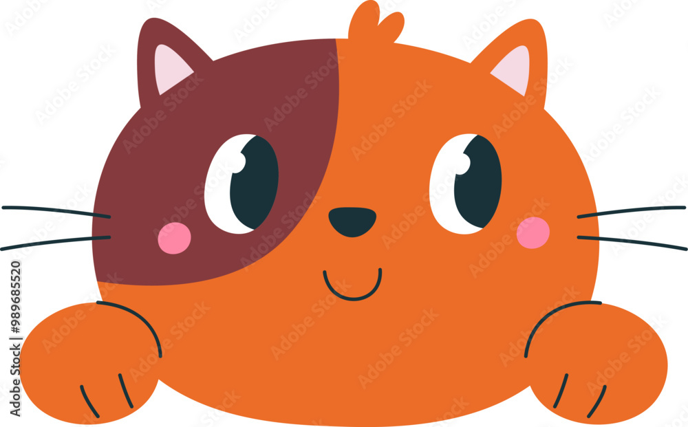 Fototapeta premium Childish Cat Head