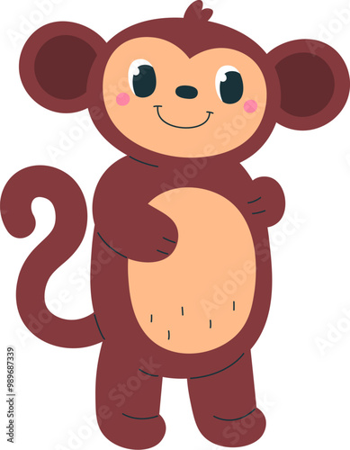 Childish Monkey Handdrawn
