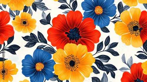 Bold Filipino piña fabric-inspired floral pattern