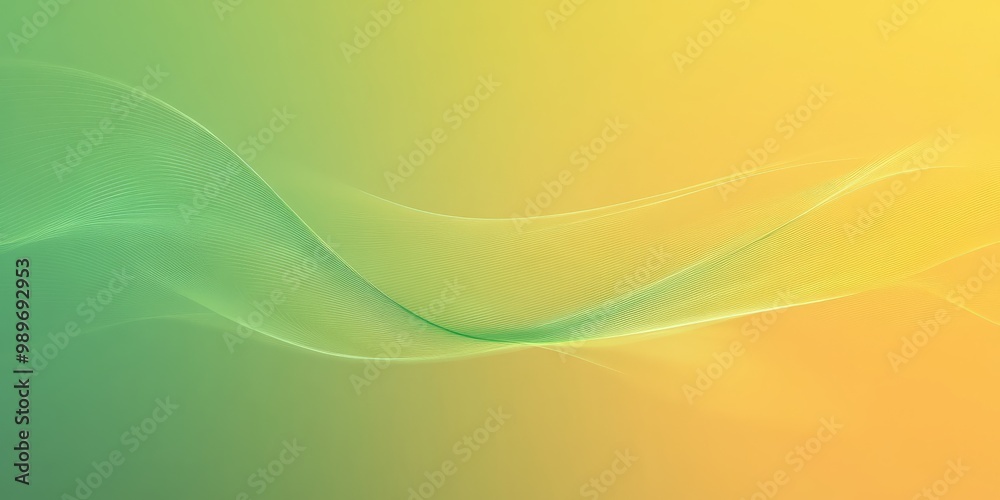 Smooth gradient of green and yellow softly blending into a flowing transition Smooth gradient of green and yellow softly blending into a flowing transition