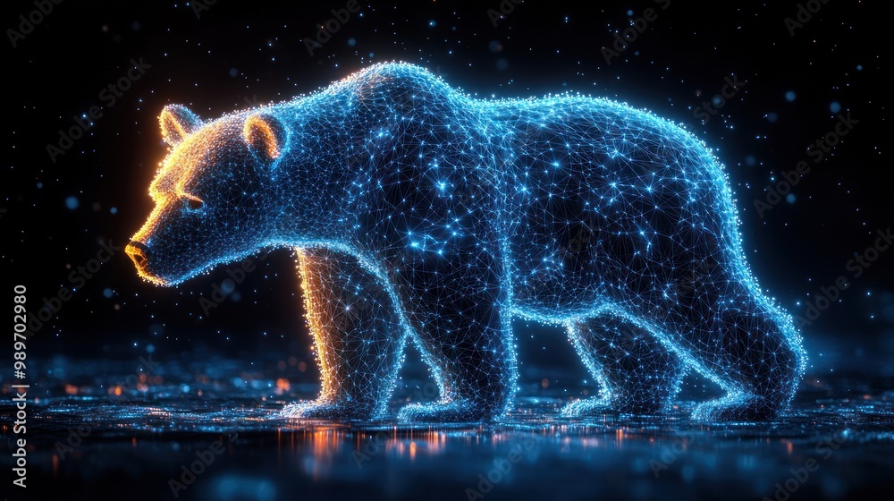 Abstract Digital Bear Abstract Digital Bear