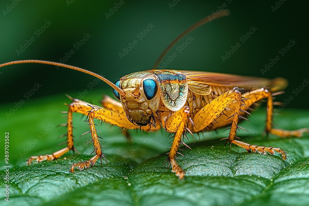 Close-Up of a Vibrant Florida Wood Roach on a Natural Surface Showcasing Its Detailed Features Close-Up of a Vibrant Florida Wood Roach on a Natural Surface Showcasing Its Detailed Features