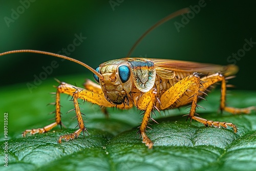 Close-Up of a Vibrant Florida Wood Roach on a Natural Surface Showcasing Its Detailed Features