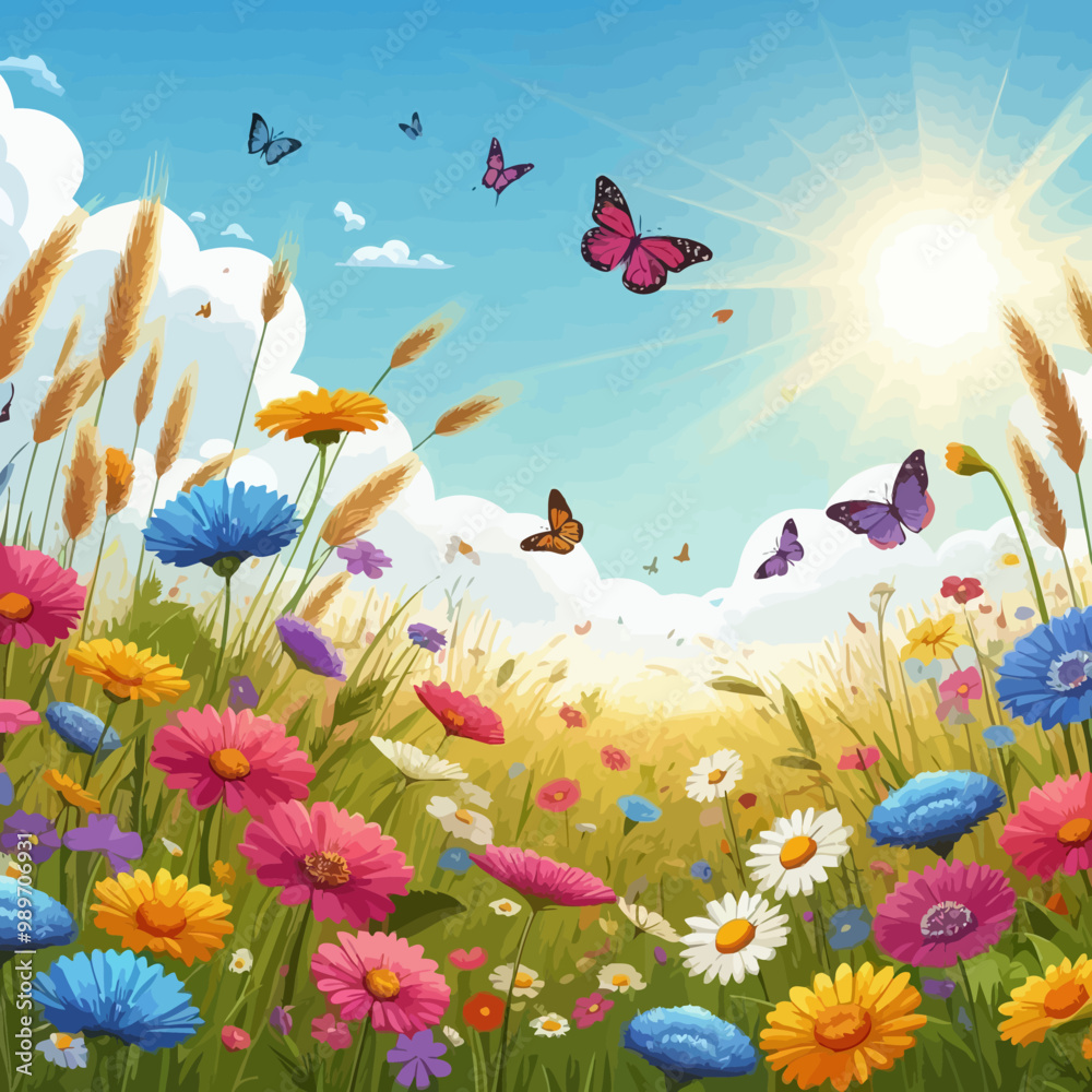 Obraz premium Nature Landscape vector illustration 