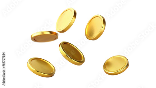 Golden coins of wealth scatter like autumn leaves, a cascading harvest of financial growth