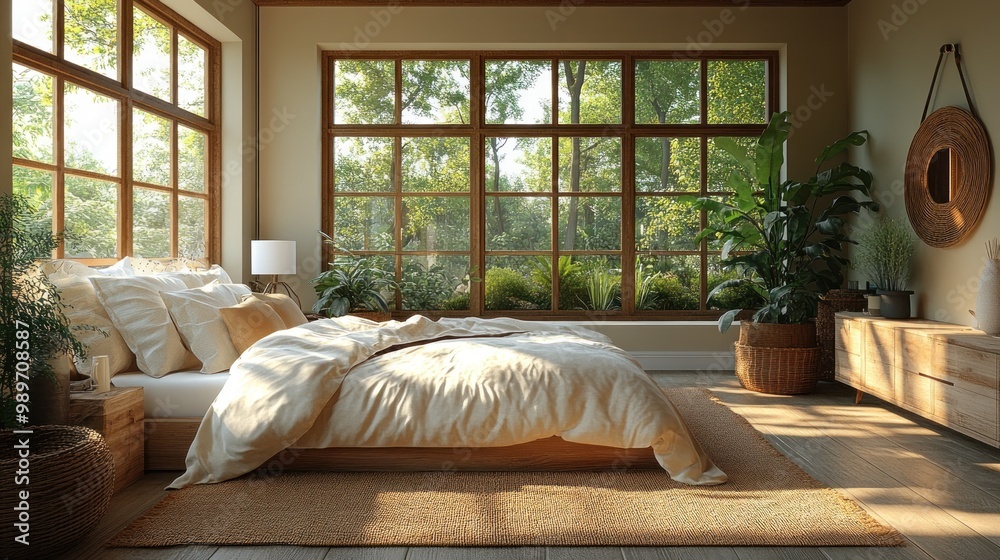 Cozy Bedroom with Natural Light Cozy Bedroom with Natural Light