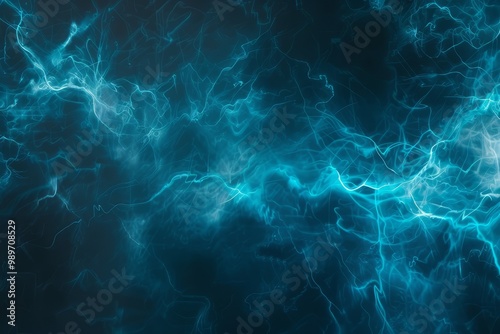 Abstract Blue and Black Glowing Lines Background