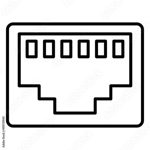 Illustration of RJ Female Line Icon