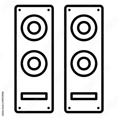 Illustration of Speaker Line Icon