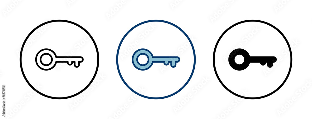 Key icon vector isolated on white background. Key vector icon. Key symbol. security