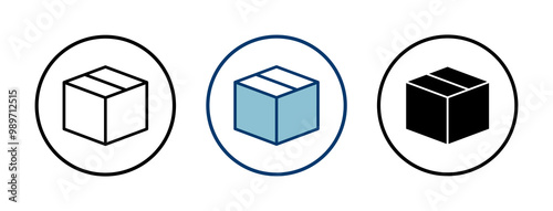 Box icon vector isolated on white background. Cardboard box, packaging open. Box vector icon