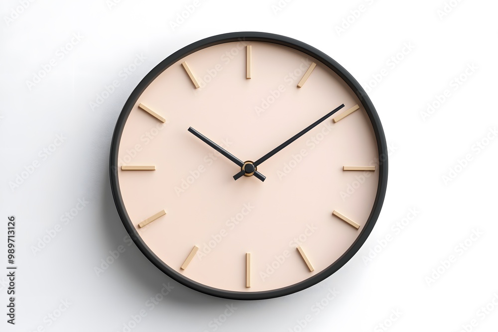 a clock face with simple hands, representing time or scheduling, using muted colors and clean lines a clock face with simple hands, representing time or scheduling, using muted colors and clean lines