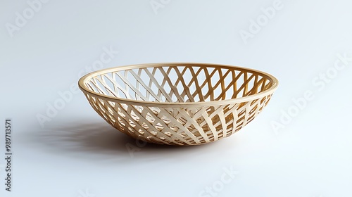 A natural, eco-friendly bamboo basket adds rustic charm to any home decor.