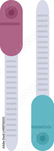 Two nail files laying on a white background, perfect for showcasing beauty or self care products