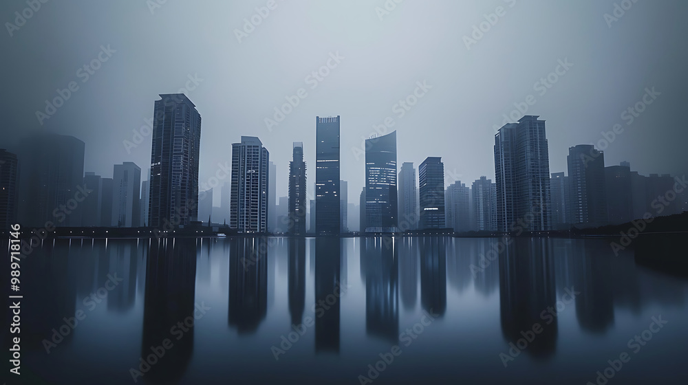 Naklejka premium city skyline