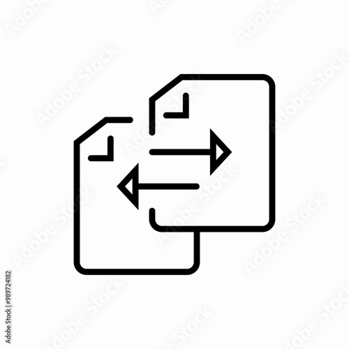 document synchronization icon sign vector photo