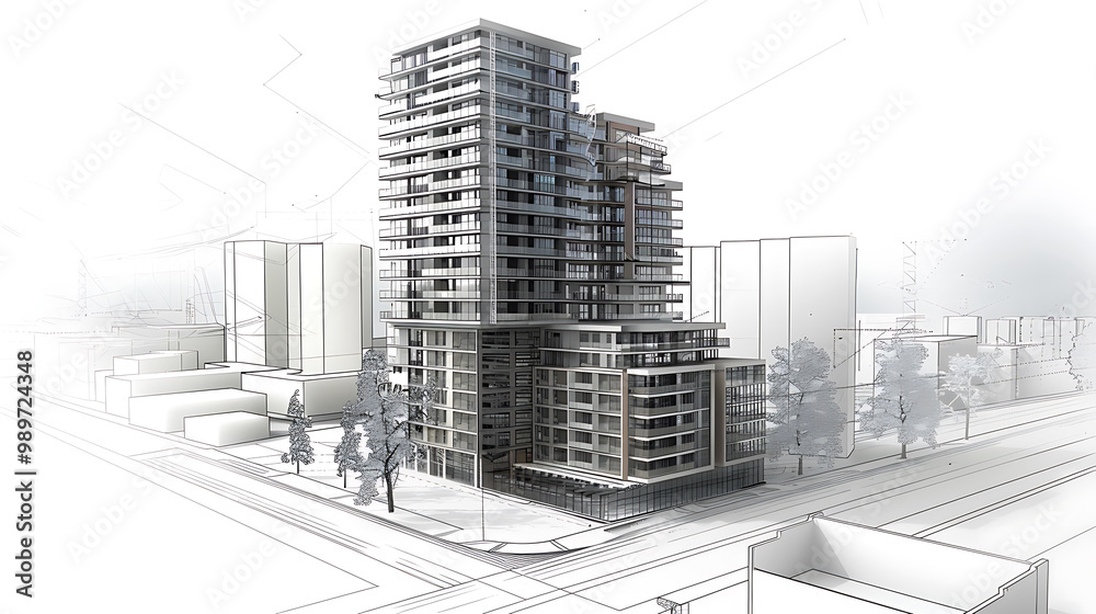 Fototapeta premium building blueprint