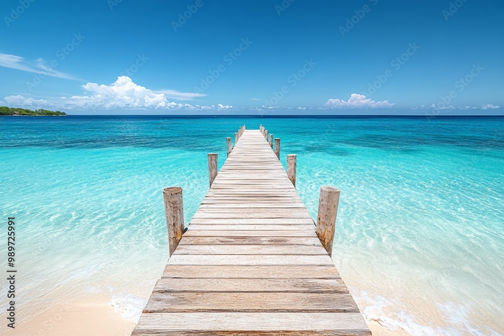 Obraz premium Urlaub auf einer einsamen Insel in den Tropen