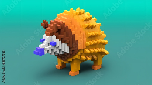 Echidna 3d Cartoon photo