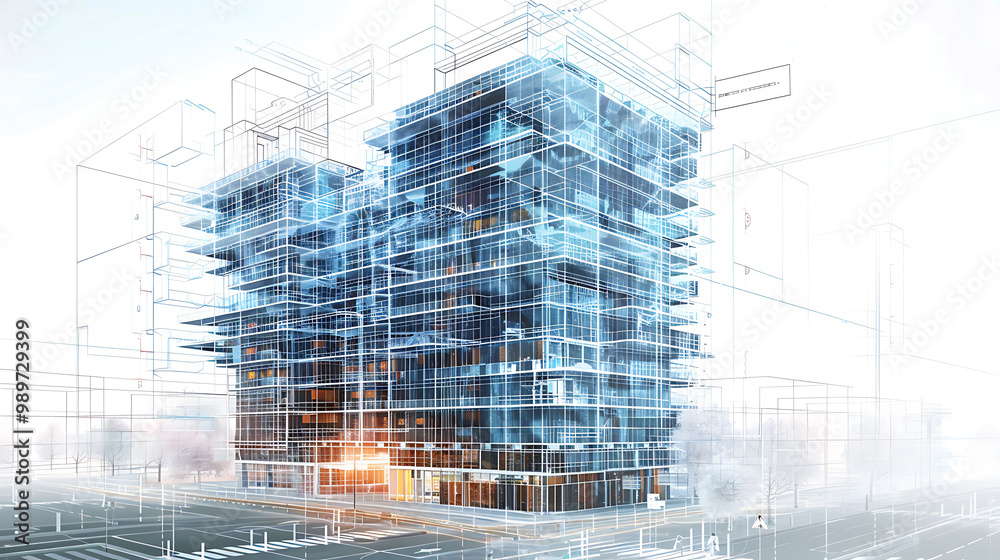 Obraz premium building blueprint