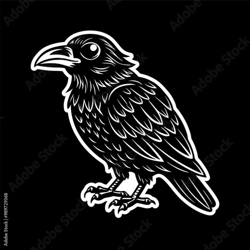 illustration of Dark Crown Bird