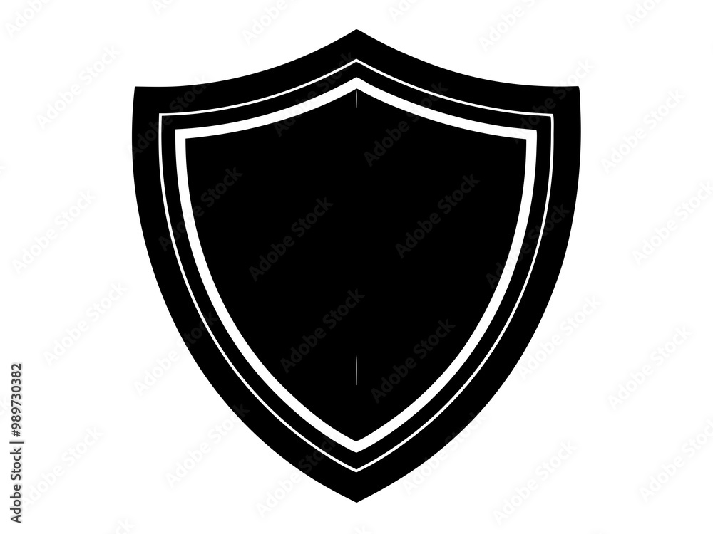  shiled shape  silhouette vector, Protect shield Icon illustration