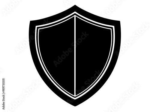  shiled shape  silhouette vector, Protect shield Icon illustration