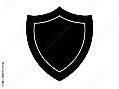  shiled shape  silhouette vector, Protect shield Icon illustration