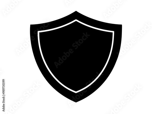 Free Download  shiled shape  silhouette vector, Protect shield Icon illustration - GFXLoad