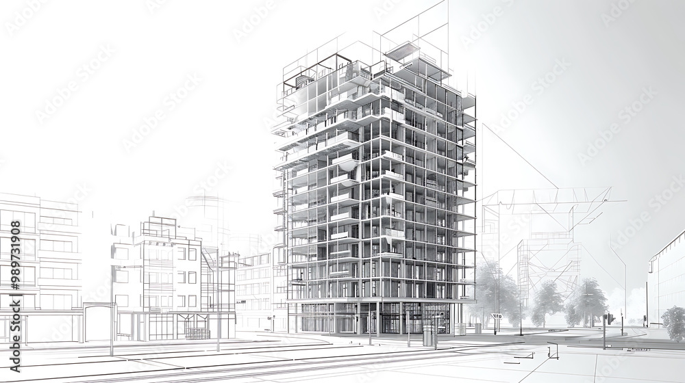 Fototapeta premium building blueprint