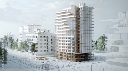 Obraz na płótnie building blueprint w salonie