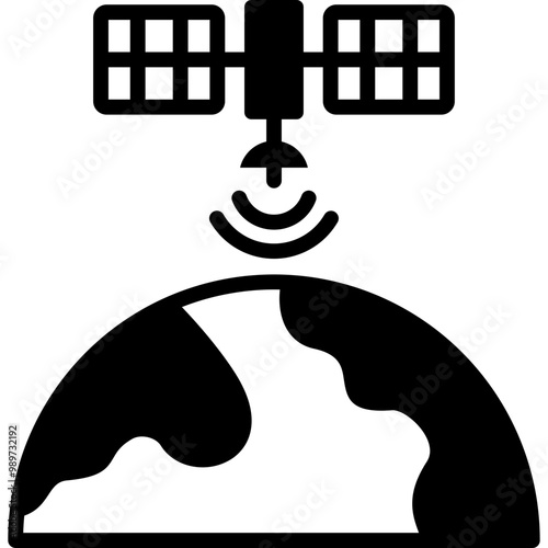 Remote Sensing Satellite Icon