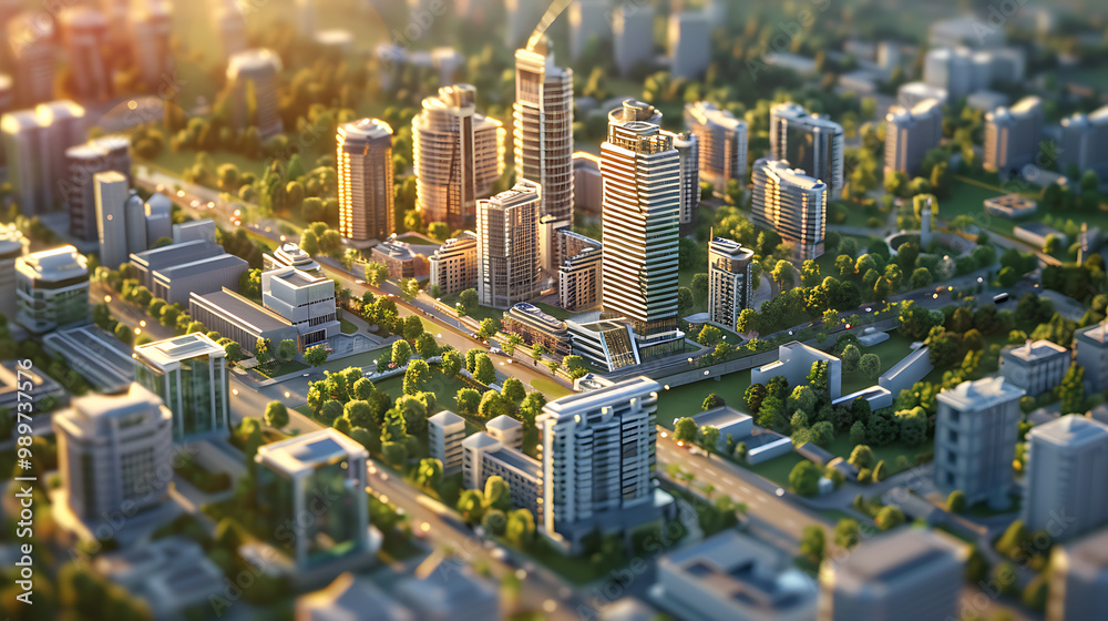 Obraz premium 3d city