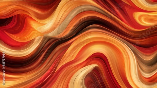 Abstract Swirling Lines in Warm Tones