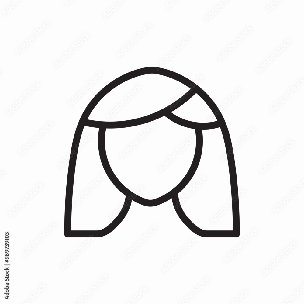 girl woman avatar icon sign vector girl woman avatar icon sign vector