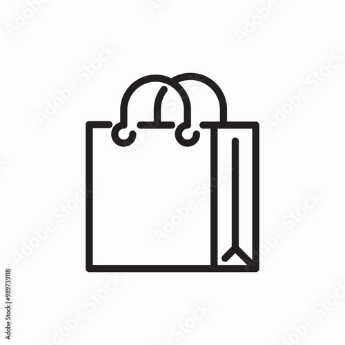 hand bag for shop icon sign vector