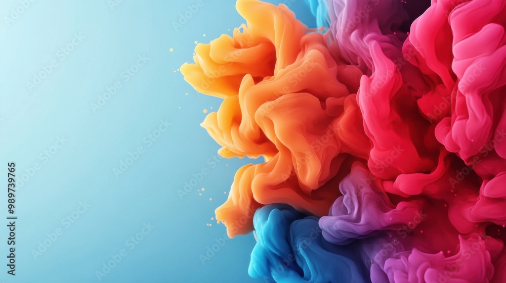 Fototapeta premium Colorful Abstract Swirl with Bright Hues