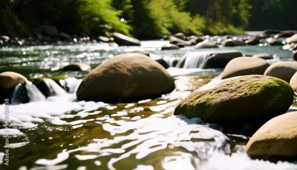 A Calm River Flowing Through a Forest - Tranquil River Winding Through a Dense Forest with Moss-Covered Banks
A Calm River Flowing Through a Forest - Tranquil River Winding Through a Dense Forest with Moss-Covered Banks